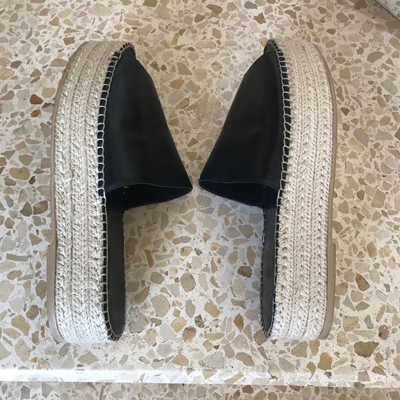 Vagabond Black Leather Platform Celeste Espadrille - Picture 9 of 12